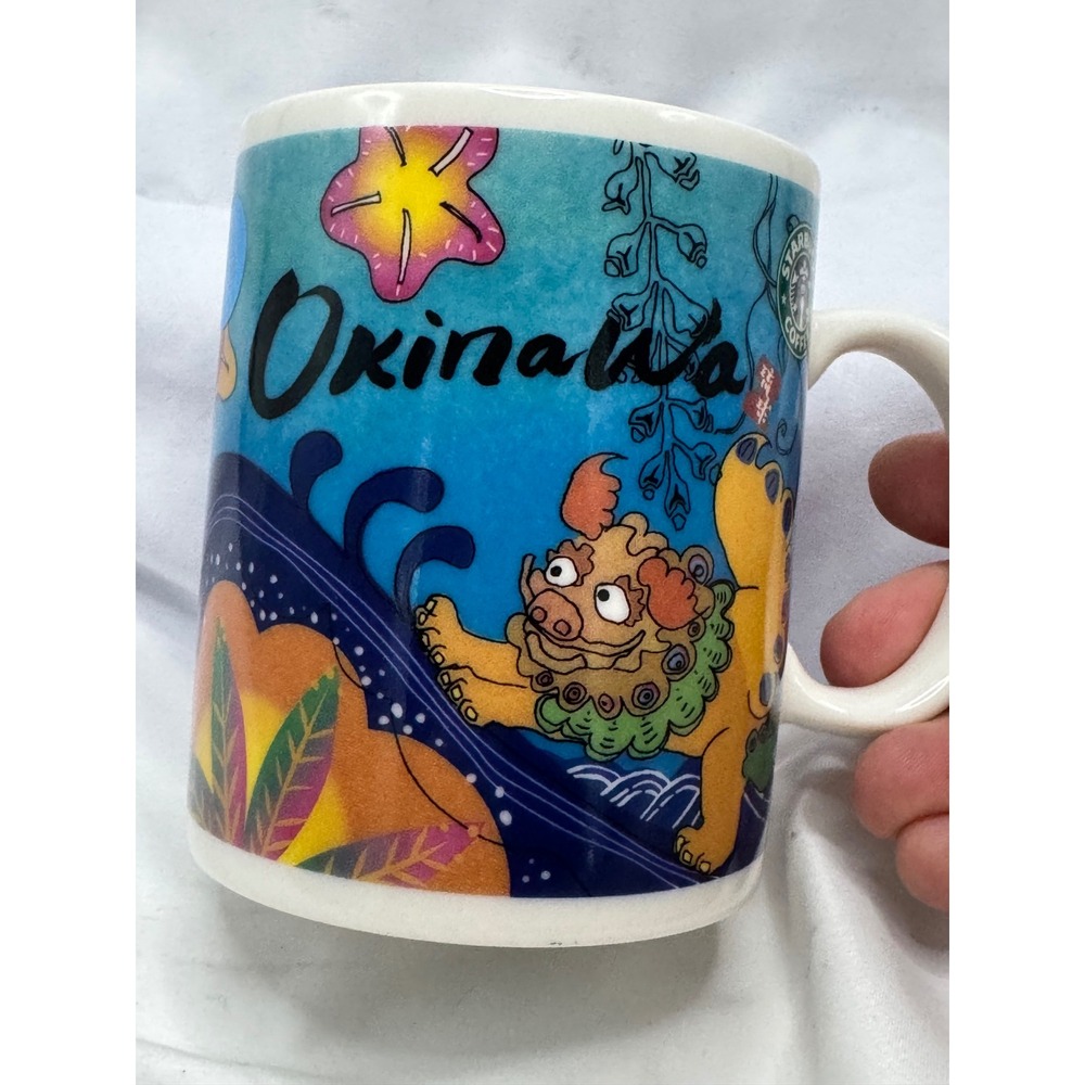 Starbucks Okinawa Japan Geography Series 2014 Shisa Lion Coffee Mug Japan Made